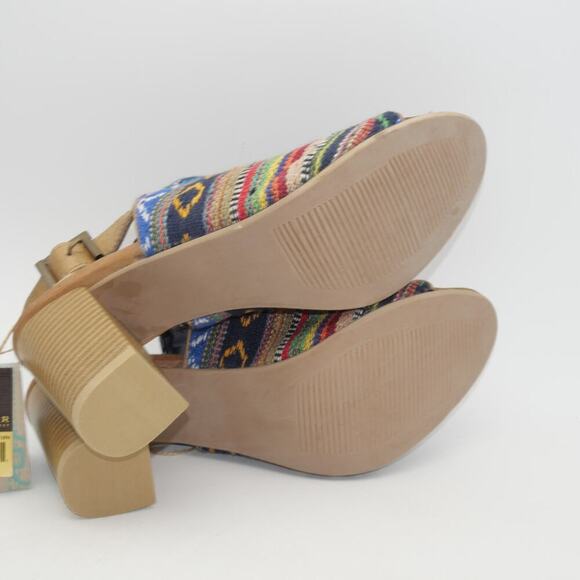 NEW ROPER Women's 8.5 Mika Aztec Tapestry Southwest Sling Back Heel - Picture 9 of 10